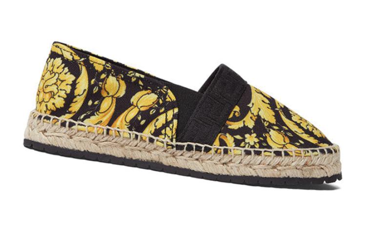 (PS) VERSACE Slip-On Woven Flat 'Black Yellow' 圖 2