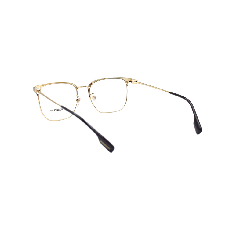 Shop [Cermin Mata Preskripsi] Burberry 1352D Square Optical Frames Hitam Emas Lelaki B1383-D-1109