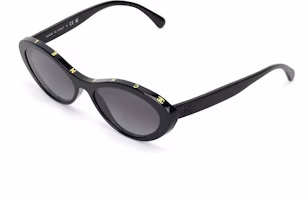 CHANEL Cat-Eye Sunglasses with Logo - Unisex, Black. CH5416-1712-S6 CHANEL Cat-Eye Sunglasses with Logo - Unisex, Black. CH5416-1712-S6