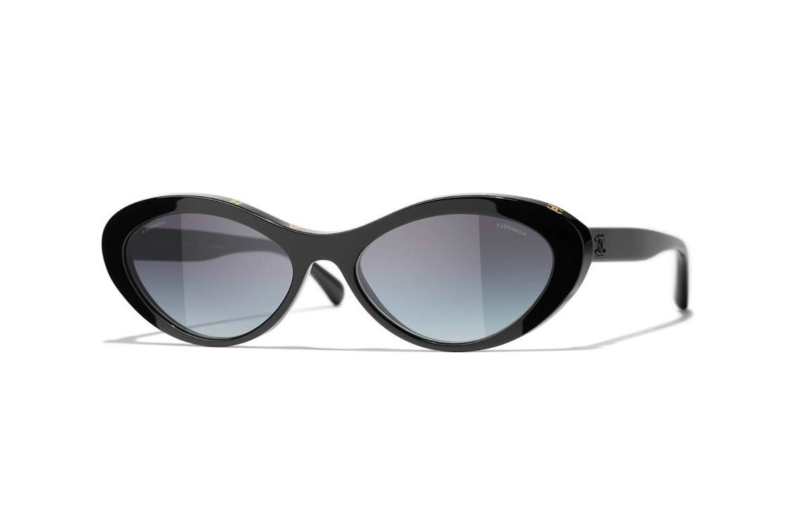 Order 【可配度数】CHANEL 香奈儿黑色猫眼太阳镜 带标识 男女通用款 CH5416-1712-S6