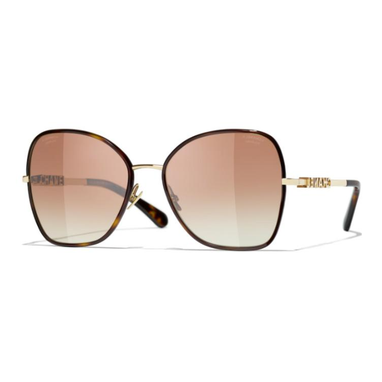[Prescription Available] CHANEL Irregular Tortoise Sunglasses, Unisex Couple Style. CH4283-C429S9