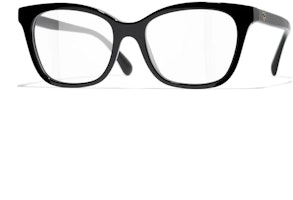 CHANEL Logo Acetate Irregular Optical Glasses Unisex Black ch3463 CHANEL Logo Acetate Irregular Optical Glasses Unisex Black ch3463