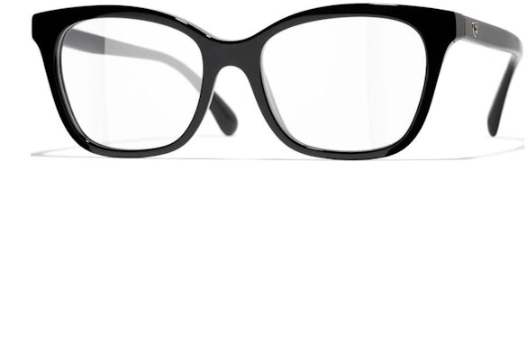 CHANEL Logo Acetate Irregular Optical Glasses Unisex Black ch3463 Order CHANEL Logo Acetate Irregular Optical Glasses Unisex Black ch3463