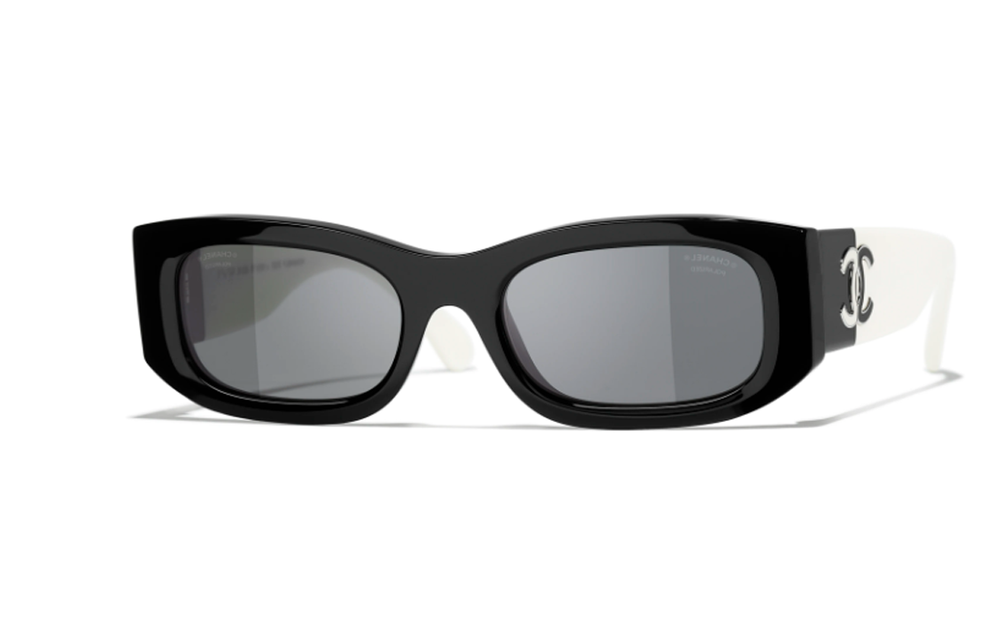 Order 【可配近视】CHANEL 香奈儿不规则logo太阳镜 男女通用 黑色 A71619X02016S5628