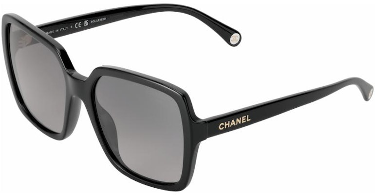 CHANEL Unisex Black Irregular Sunglasses with Gold Logo. CH5505-C622M3 Buy CHANEL Unisex Black Irregular Sunglasses with Gold Logo. CH5505-C622M3