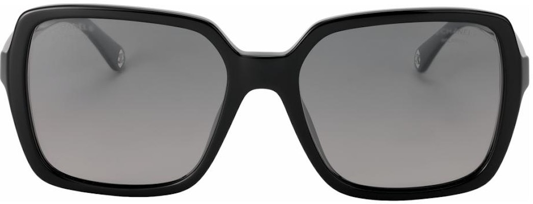 CHANEL Unisex Black Irregular Sunglasses with Gold Logo. CH5505-C622M3 Lookbook CHANEL Unisex Black Irregular Sunglasses with Gold Logo. CH5505-C622M3