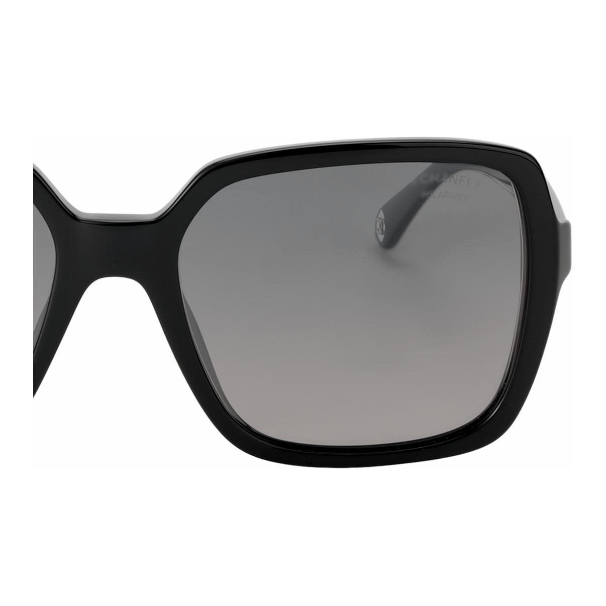 Purchase [可配处方] CHANEL 香奈儿 男女款黑色金标不规则太阳镜。 CH5505-C622M3