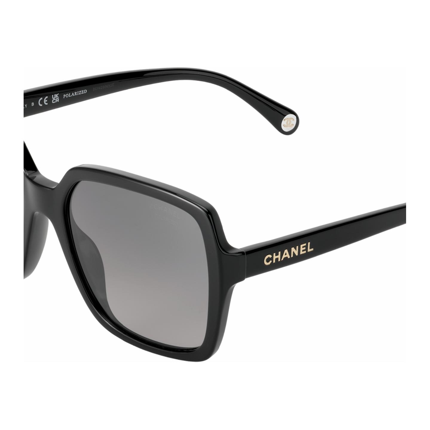 Details for [可配处方] CHANEL 香奈儿 男女款黑色金标不规则太阳镜。 CH5505-C622M3