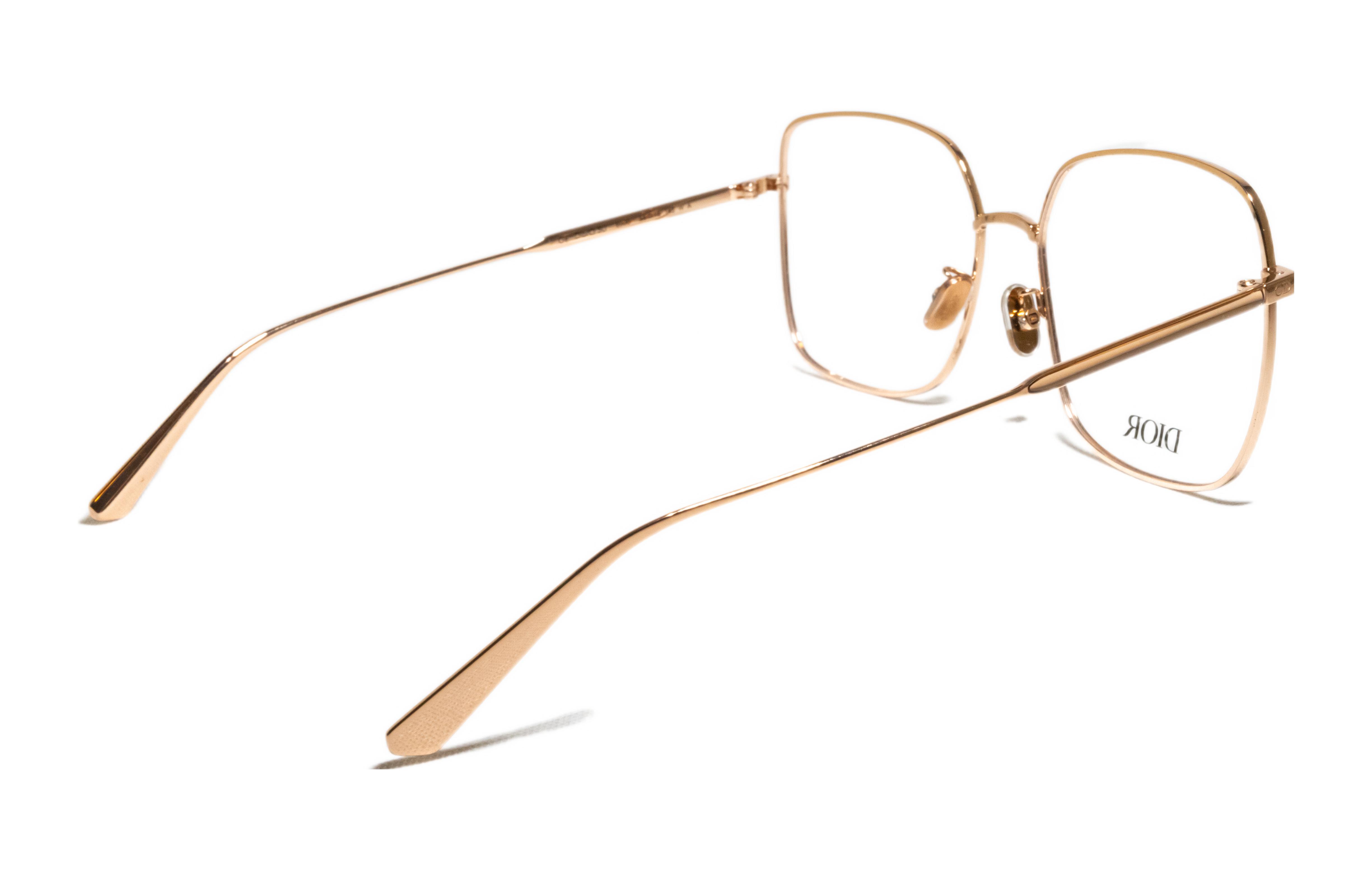 [Prescription Available] DIOR GEM O SU Rose Gold Square Optical Eyeglasses Unisex GEMDIORO-SU-E000 圖 4