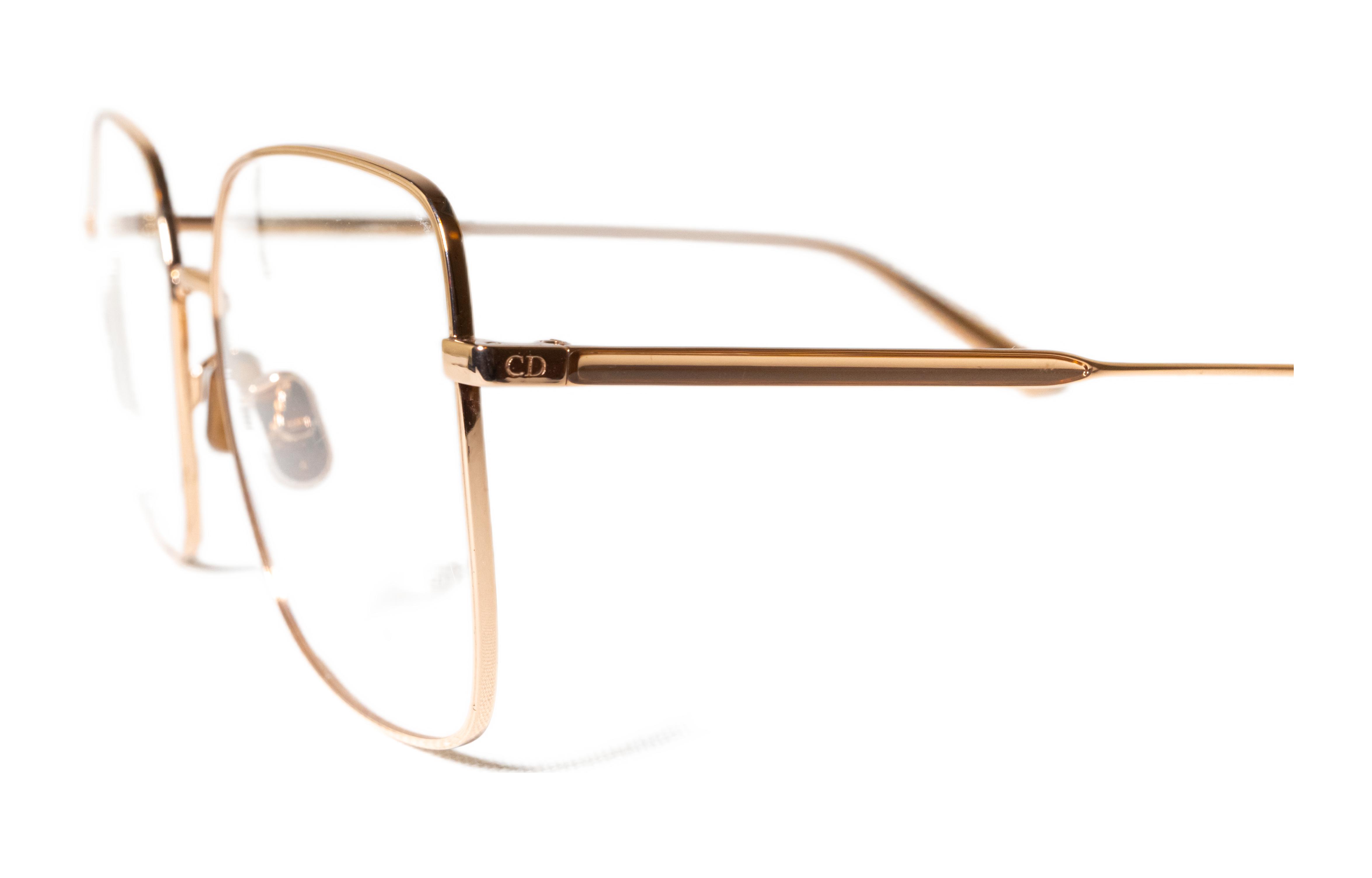 [Prescription Available] DIOR GEM O SU Rose Gold Square Optical Eyeglasses Unisex GEMDIORO-SU-E000 圖 6