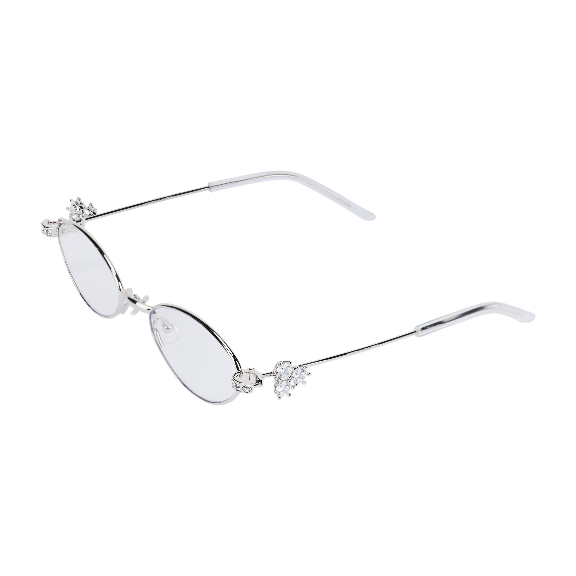 [Prescription Available] GENTLE MONSTER Oval Silver Stainless Steel Glasses Unisex CARAT 02 Silver