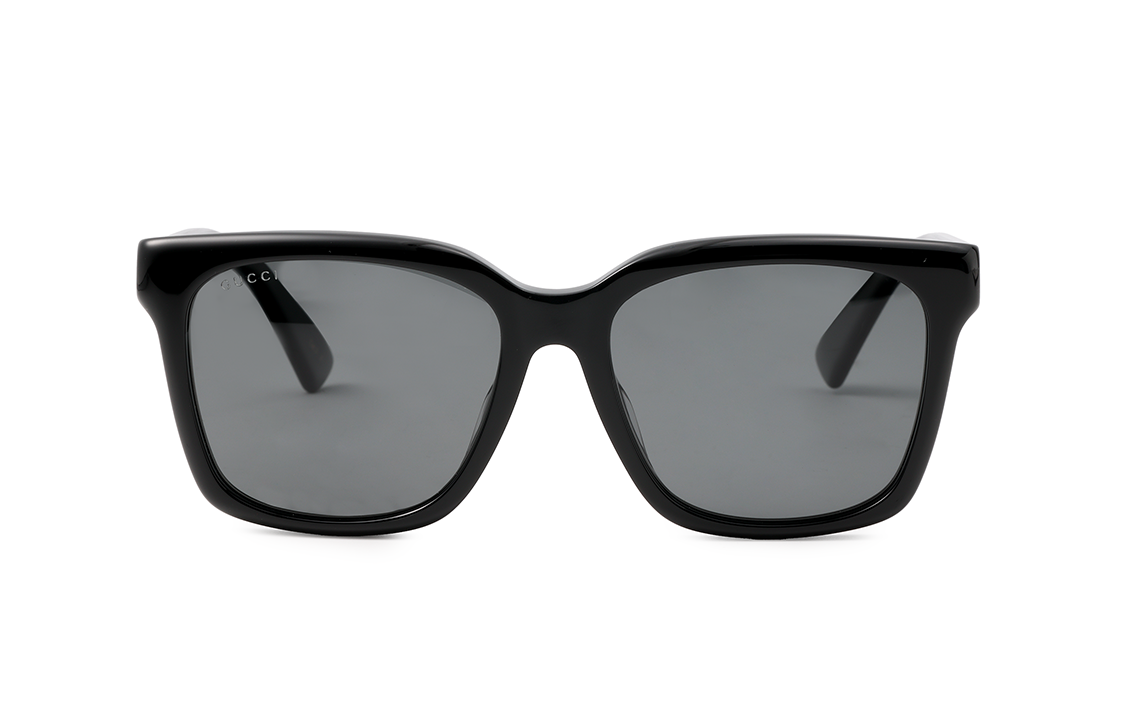 Shop 【可配近视】GUCCI 时尚方形醋酸板男女同款太阳镜 GG1175SK-001 56