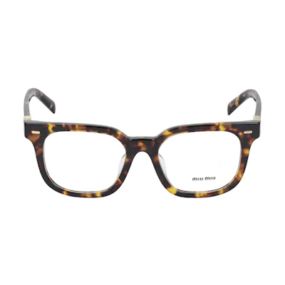 【Prescription Available】 MIU MIU Square Optical Glasses Tortoiseshell Unisex Design MU06XVF VAU1O1