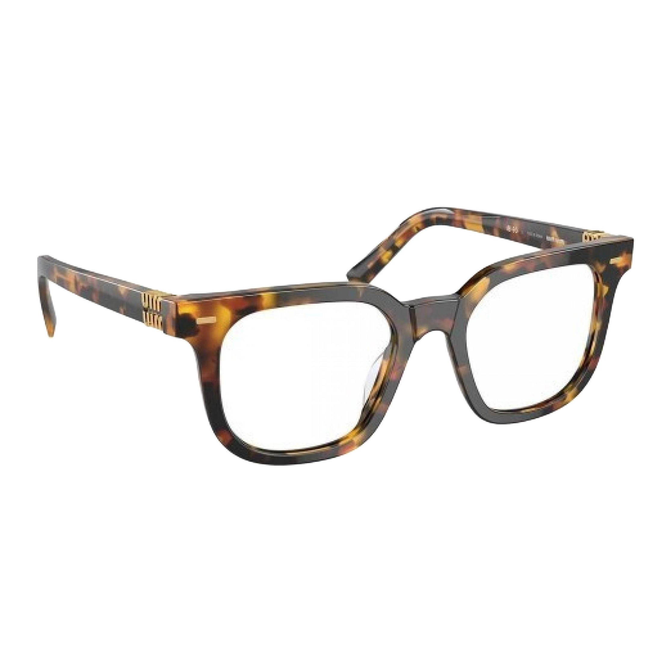Lookbook 【処方箋対応可】MIU MIU スクエアメガネ べっ甲柄 ユニセックスデザイン MU06XVF VAU1O1
