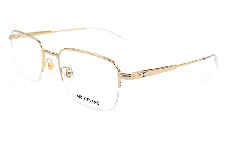 Order 【処方対応可】モンブラン ゴールド合金 レクタングル メンズ眼鏡 MB0220OA-005