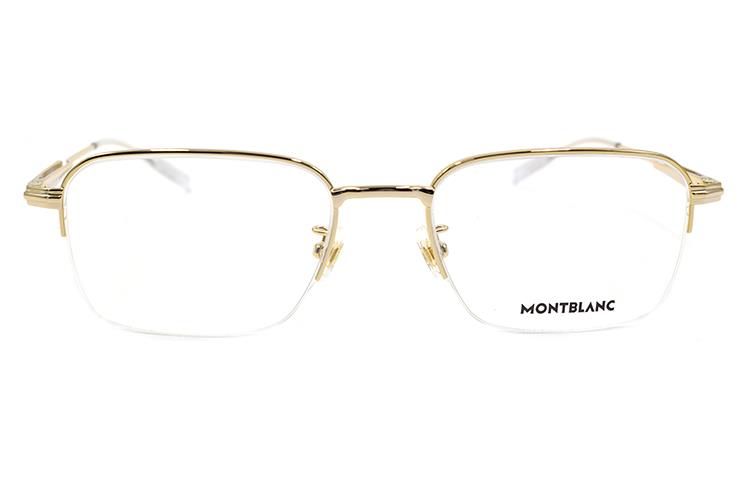 Lookbook 【処方対応可】モンブラン ゴールド合金 レクタングル メンズ眼鏡 MB0220OA-005