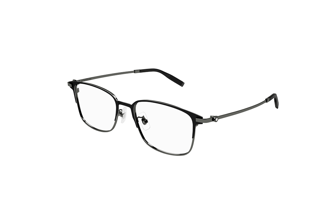 【Prescription Available】 MONTBLANC Lightweight Series Titanium Rectangle Glasses Black Unisex MB0314OA-003
