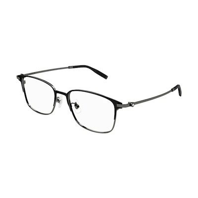 【Prescription Available】 MONTBLANC Lightweight Series Titanium Rectangle Glasses Black Unisex MB0314OA-003