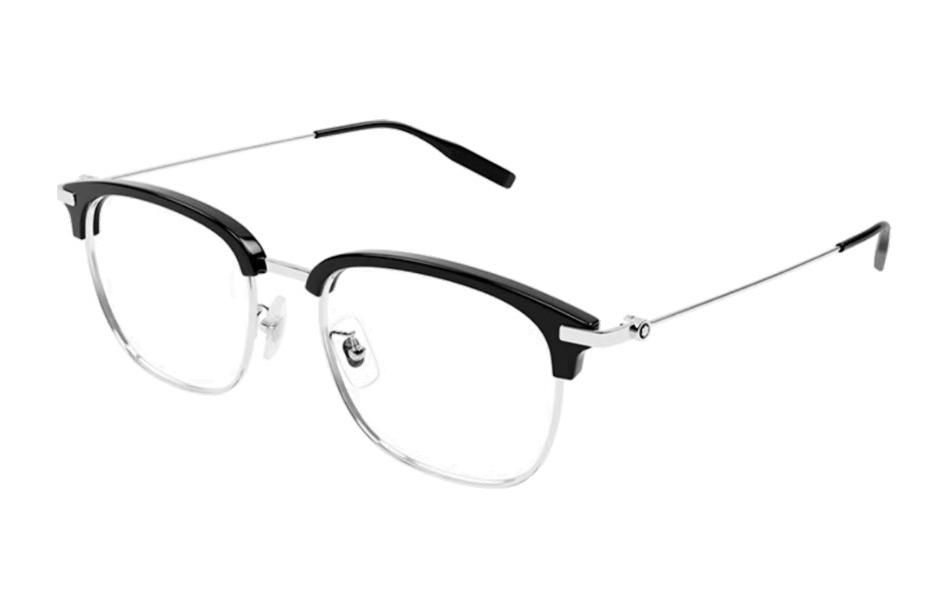 Order 【Tersedia Resep】 Kacamata Optik MONTBLANC Silver Unisex Frame Tidak Beraturan MB0316OA-001