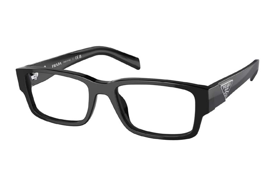 Order PRADA Rectangular Optical Glasses Unisex Black 0PR07ZVF-1AB101