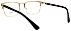 Shop PRADA Rectangular Optical Glasses Black Gold Unisex 0PR54TV01U1O1