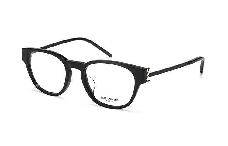 [Prescription Available] SAINT LAURENT Cat-Eye Glasses Black Gold Logo Unisex SLM48O-D/F0-001 圖 2