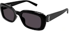 Order 【可配镜片】SAINT LAURENT 复古窄矩形太阳镜 男女通用 SL M130/F-001
