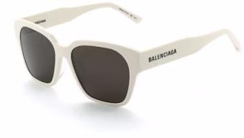 Balenciaga Logo Temple Butterfly Sunglasses White Unisex BB0215SA003 Balenciaga Logo Temple Butterfly Sunglasses White Unisex BB0215SA003
