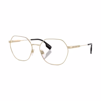 Burberry B. STRIPE Elegant Oval Metal Optical Glasses Gold Unisex 0BE1350110956