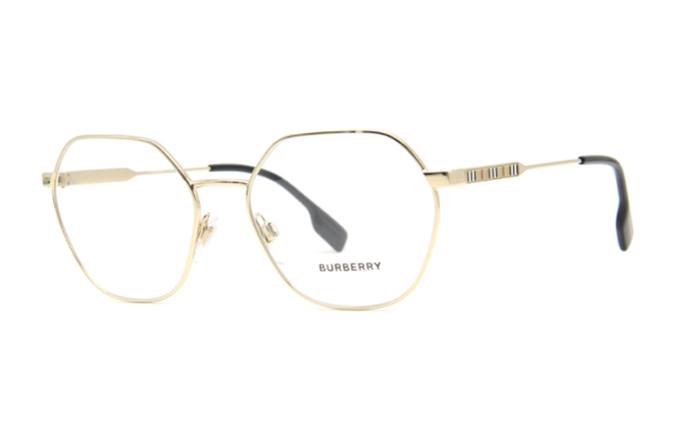 Burberry B. STRIPE Elegant Oval Metal Optical Glasses Gold Unisex 0BE1350110956 圖 2