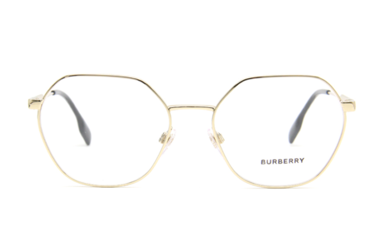 Burberry B. STRIPE Elegant Oval Metal Optical Glasses Gold Unisex 0BE1350110956 圖 4