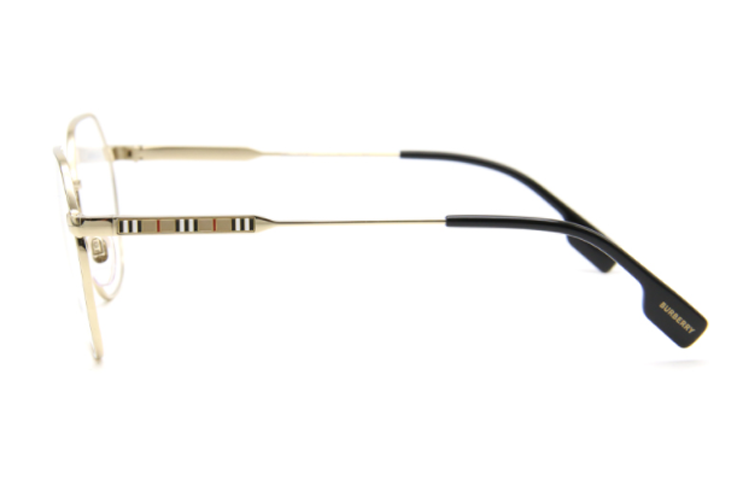 Burberry B. STRIPE Elegant Oval Metal Optical Glasses Gold Unisex 0BE1350110956 圖 5