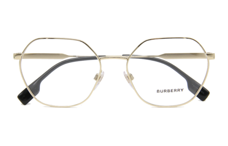Burberry B. STRIPE Elegant Oval Metal Optical Glasses Gold Unisex 0BE1350110956 圖 6