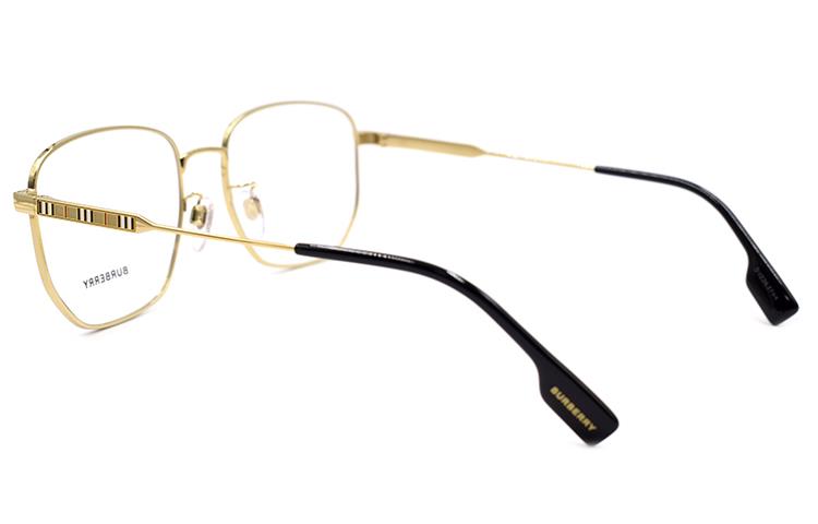 Burberry B. STRIPE Series Square Optical Glasses Black Gold Men 0BE1352D131856 圖 4