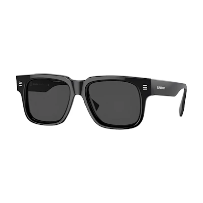 Burberry B.STRIPE Full Frame Square Sunglasses Black Unisex 0BE4394F