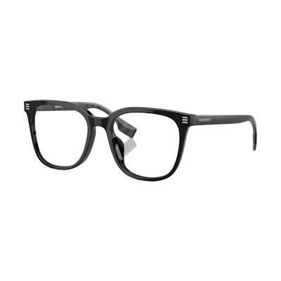 【Prescription Available】Burberry Engraved Logo Rectangular Eyeglass Frame Gray Unisex OBE2361D-4101