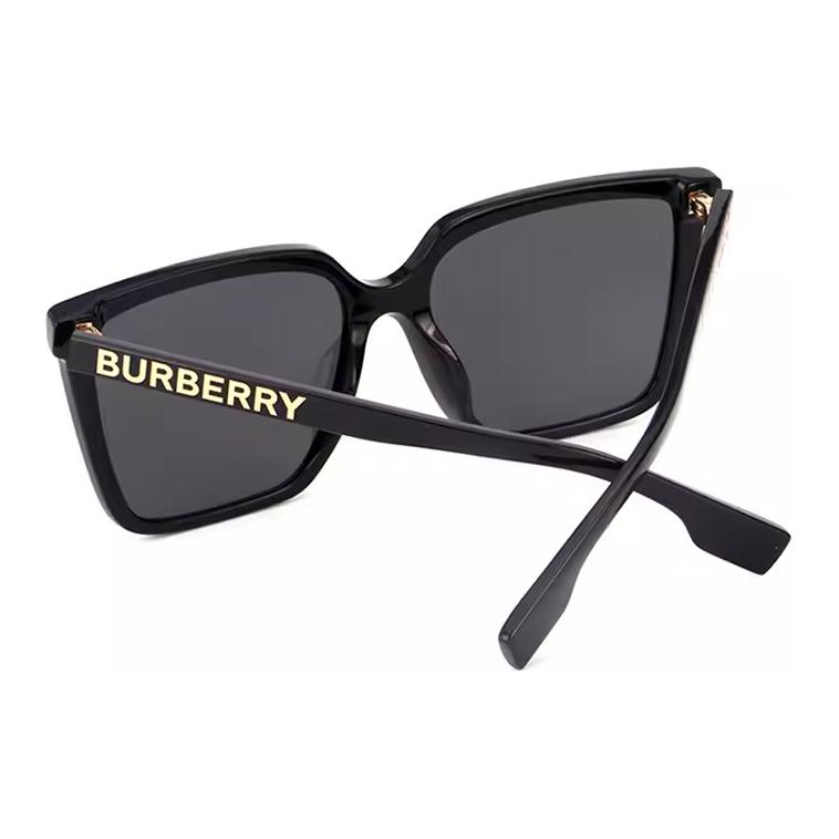 Shop 【可配度数】Burberry 博柏利黑色方框男女通用太阳镜 BE4411D