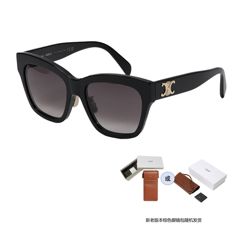 Purchase 【可配近视】CELINE 标志性不规则板材太阳镜 男女通用 黑色 CL40253F01F