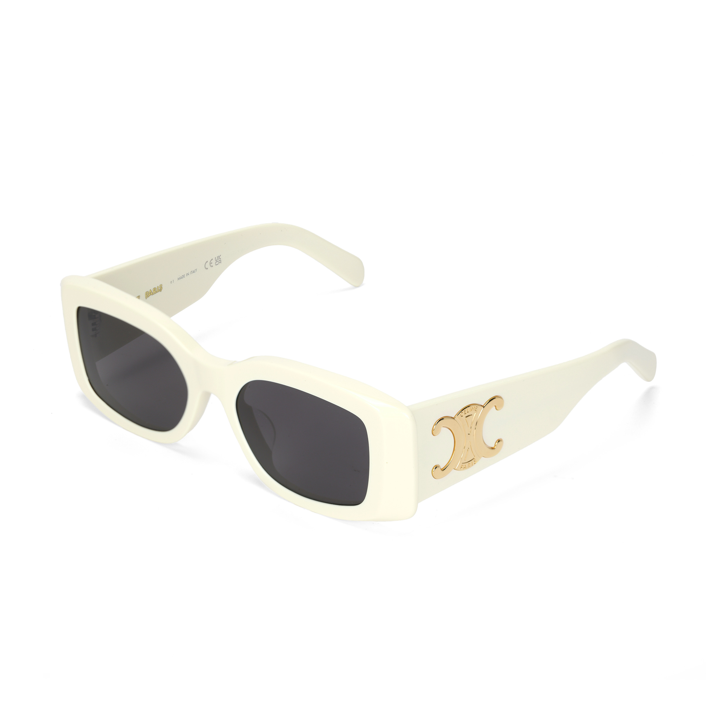 CELINE Logo Irregular Sunglasses Beige Unisex Couple Style CL40282U25a