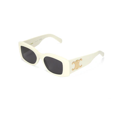 【Prescription Available】CELINE Logo Irregular Sunglasses Beige Unisex Couple Style CL40282U25a