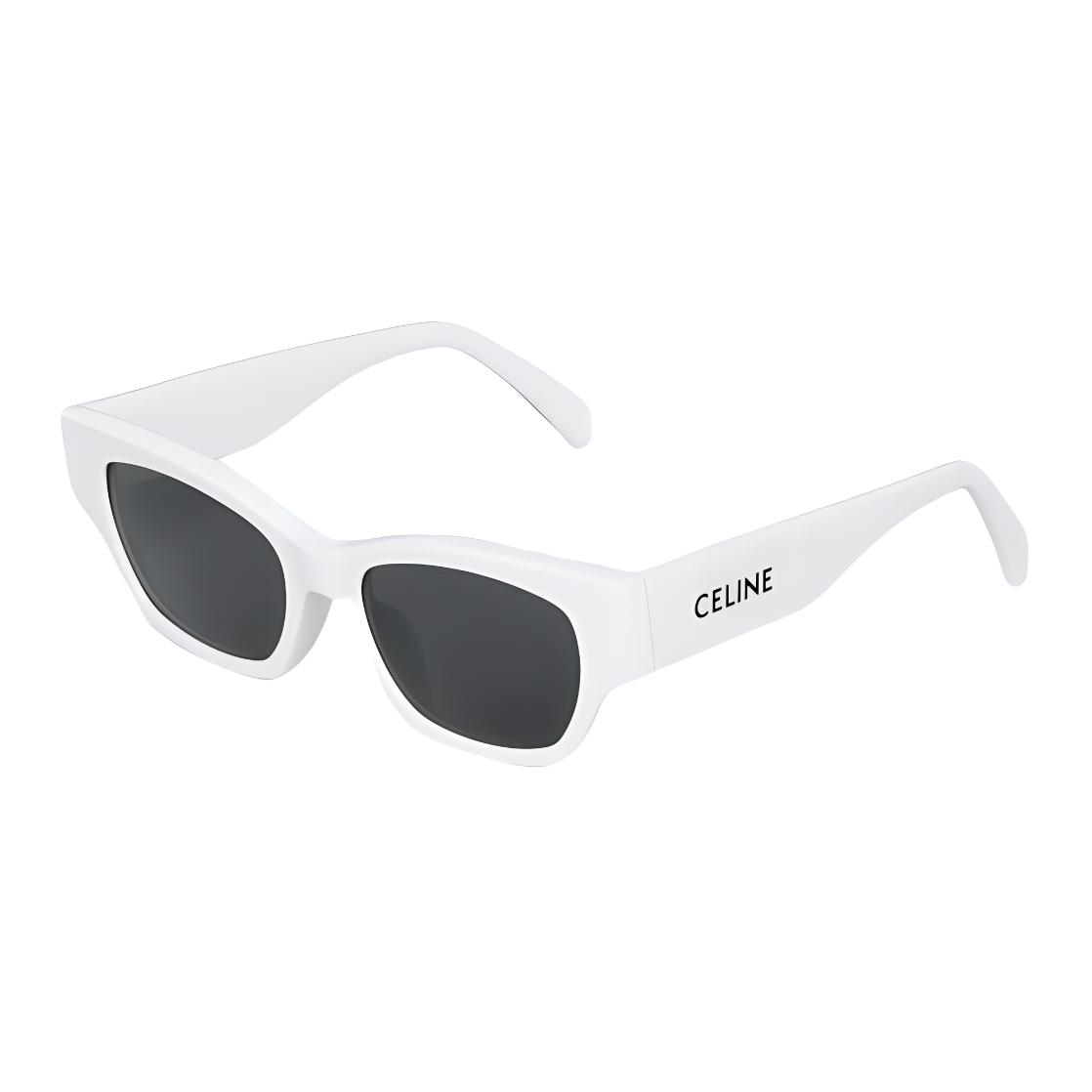 【Prescription Available】CELINE Monochroms 01 White Square Sunglasses Unisex 4S197CPLB-01BC