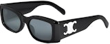 Buy 【可配近视】CELINE 黑色矩形太阳镜 男女同款情侣款式 CL40282U01a