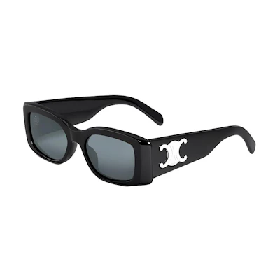 【Prescription Available】CELINE Rectangular Black Sunglasses Unisex Couple Style. CL40282U01a