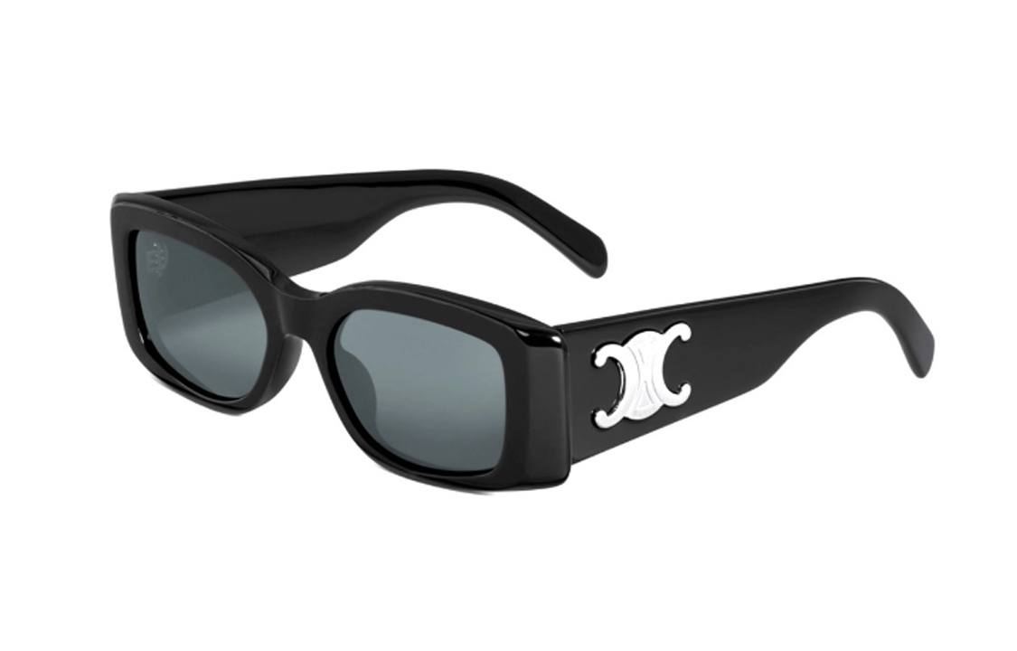 Order 【可配近视】CELINE 黑色矩形太阳镜 男女同款情侣款式 CL40282U01a