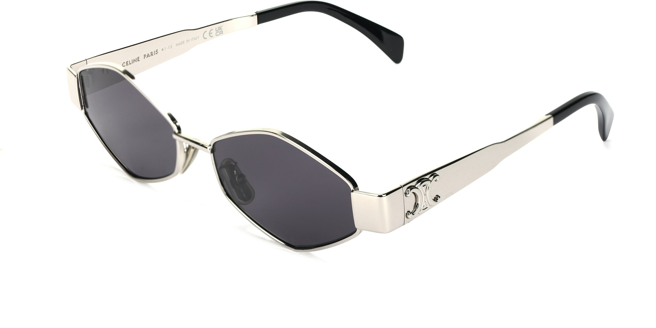 prescription-available-celine-triomphe-logo-metallic-irregular-sunglasses-silver-cl-40254-u-16-a