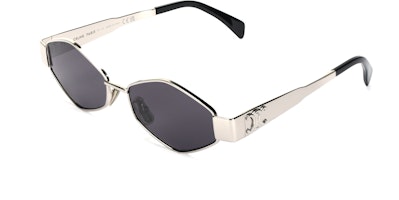 CELINE Triomphe Logo Metallic Irregular Sunglasses Silver CL40254U-16A CELINE Triomphe Logo Metallic Irregular Sunglasses Silver CL40254U-16A