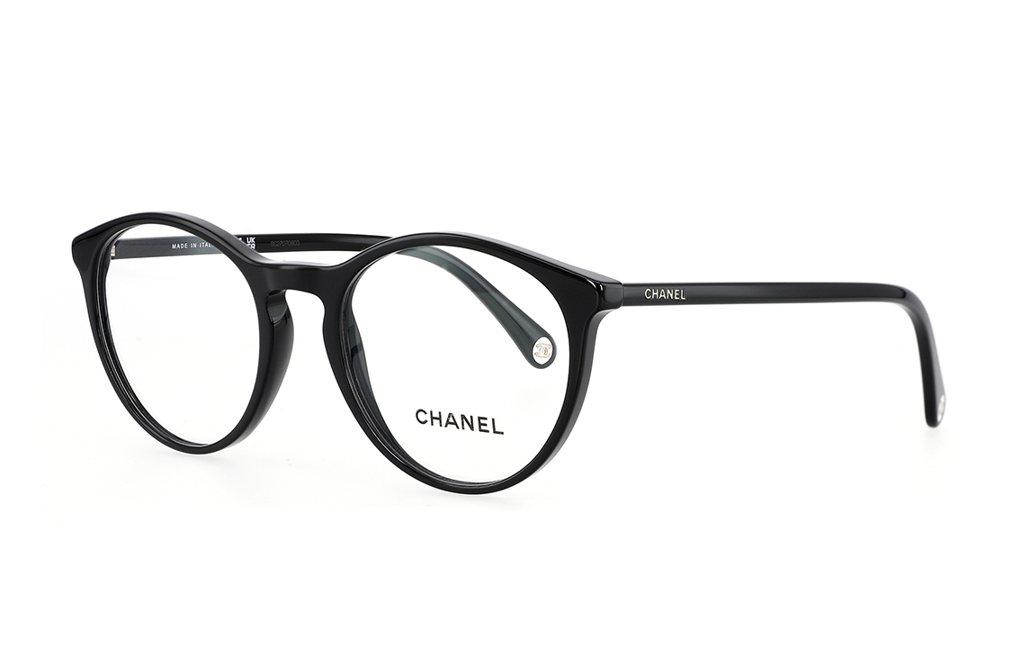 【Prescription Available】CHANEL Black Oval Optical Glasses Unisex Couple Design CH3413C501 圖 2