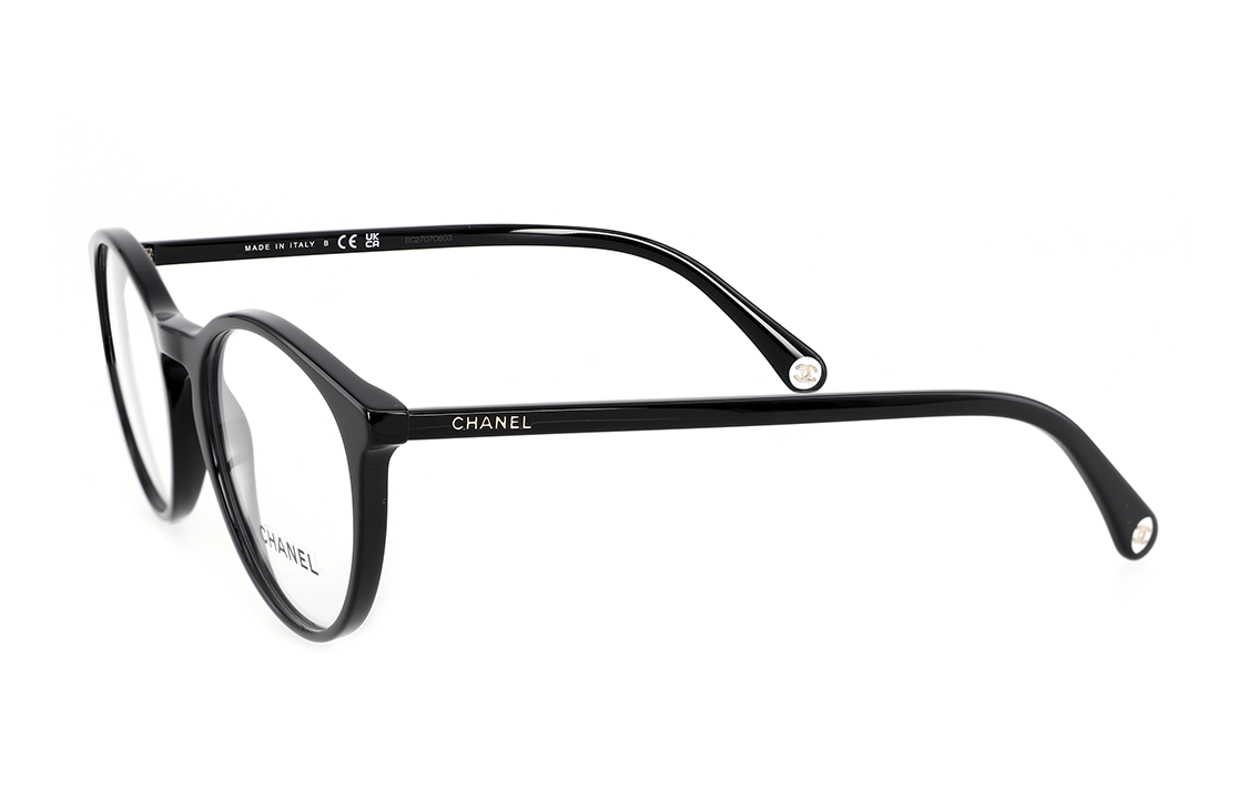 【Prescription Available】CHANEL Black Oval Optical Glasses Unisex Couple Design CH3413C501 圖 4