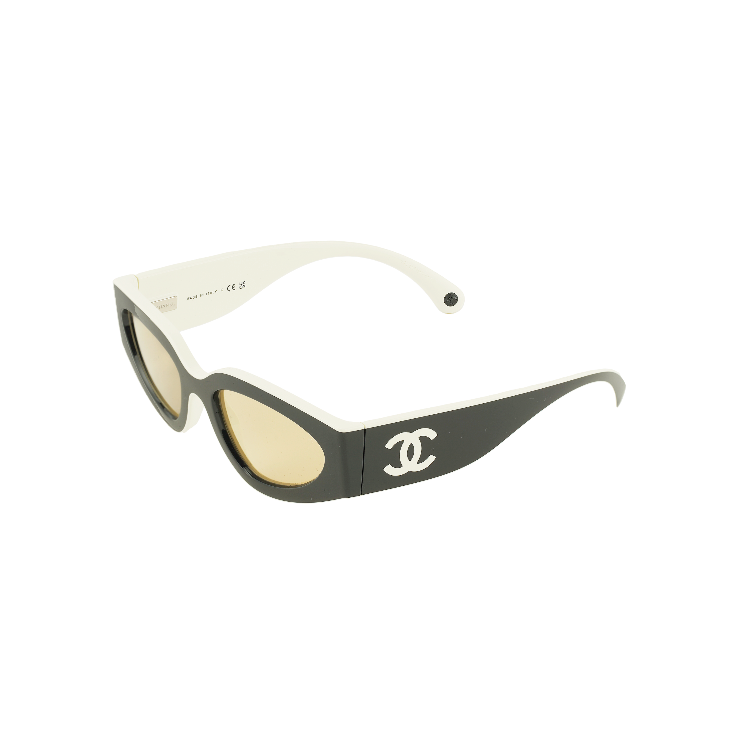 CHANEL Cat-Eye Nylon Sunglasses Black Unisex with Logo Detail A71614X02081S5653