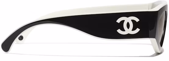 Purchase 【Con Prescripción】Gafas de Sol CHANEL Cat-Eye Nylon Negro Unisex con Detalle de Logo A71614X02081S5653